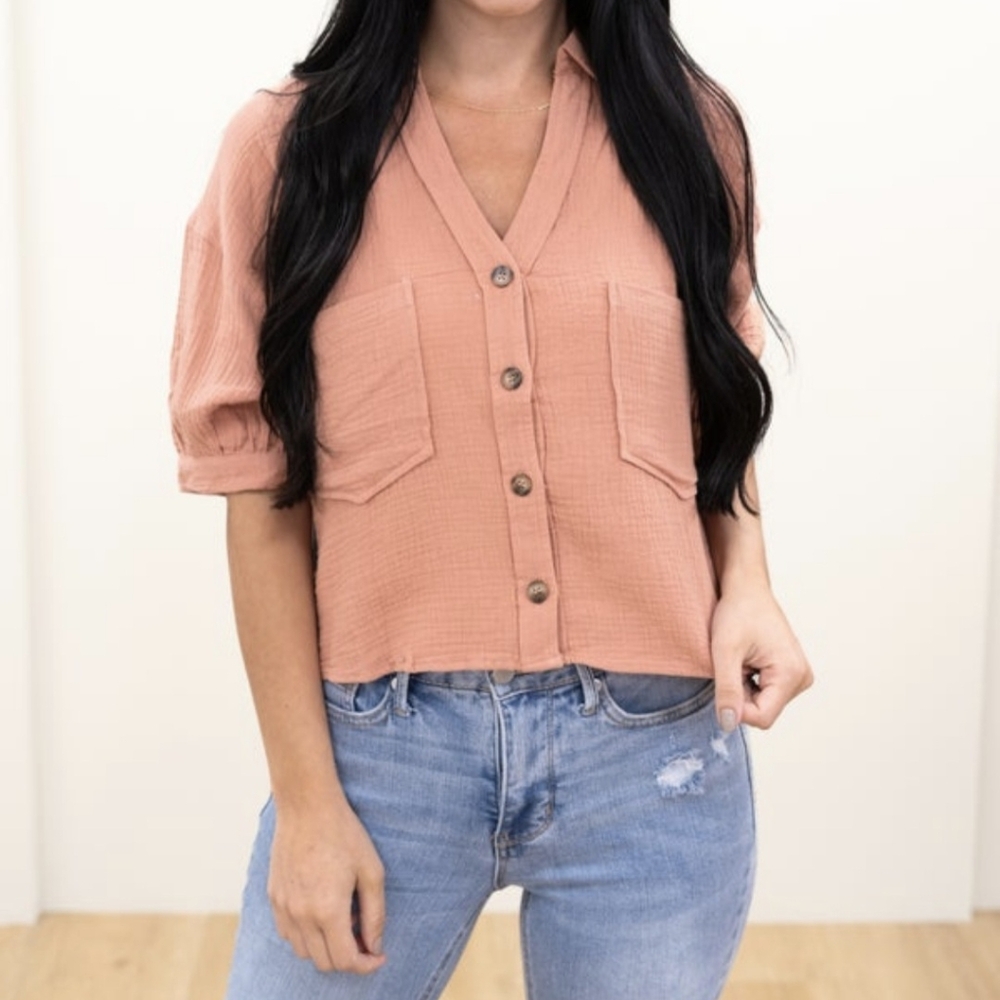 Mittoshop NWT Women's Button Down Top Large